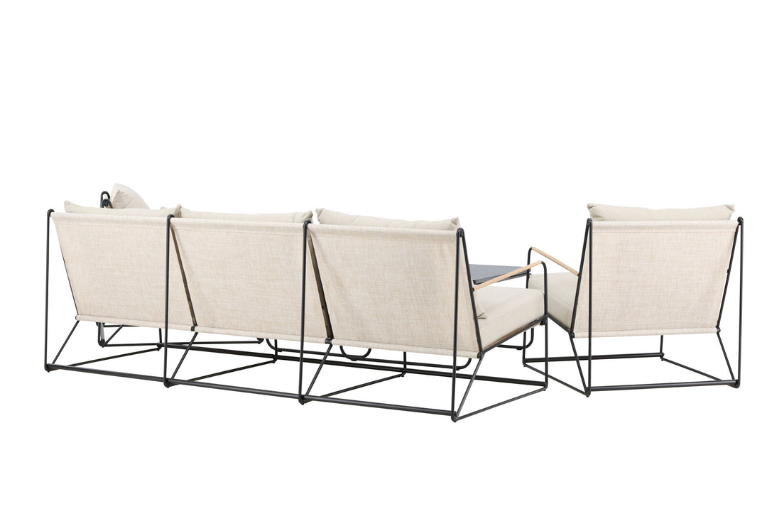 Venture Home Palazzo Sofa Set - Black / Beige