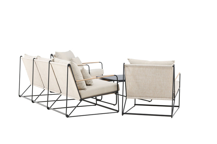 Venture Home Palazzo Sofa Set - Black / Beige