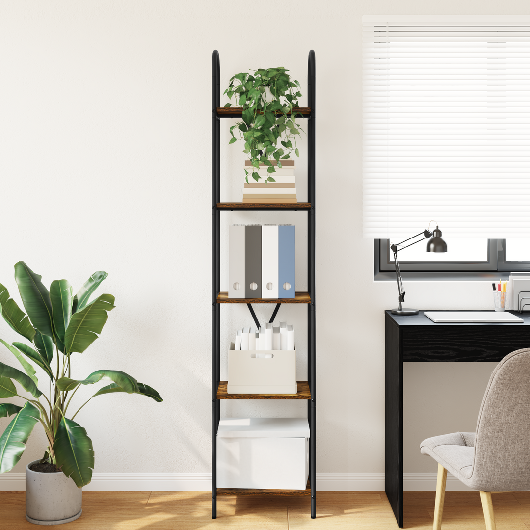 Bogreol Røget eg 40 x 30 x 183 cm Konstrueret træ