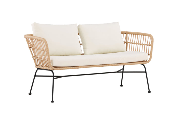 Venture Home Isola Lounge Sofa - Black / Nature Rattan