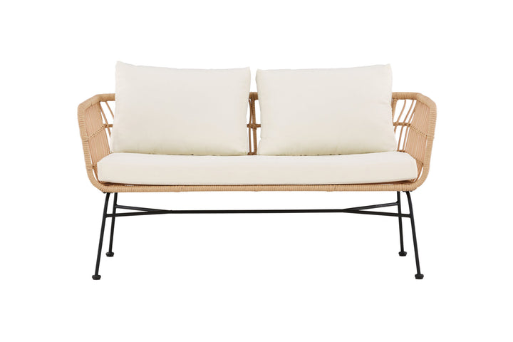 Venture Home Isola Lounge Sofa - Black / Nature Rattan