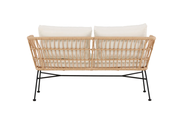 Venture Home Isola Lounge Sofa - Black / Nature Rattan