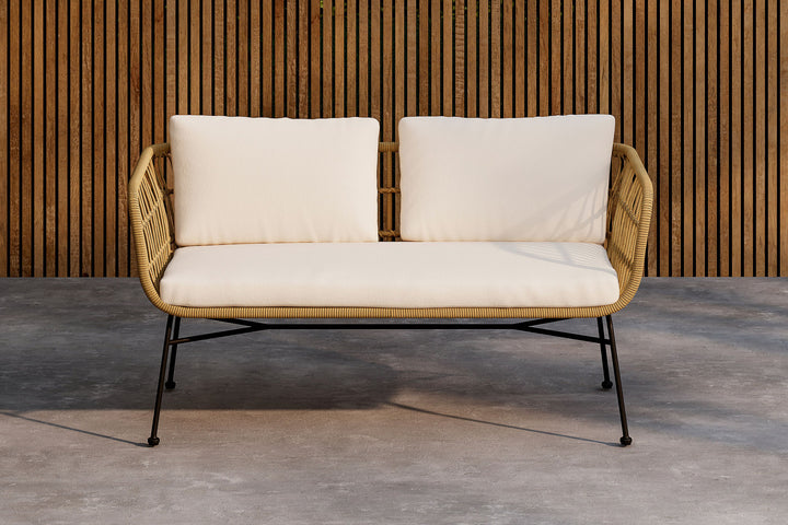 Venture Home Isola Lounge Sofa - Black / Nature Rattan