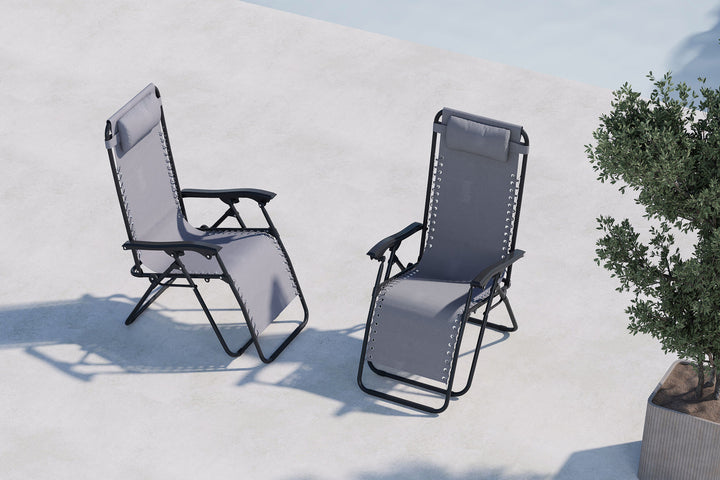 Venture Home Vulcano Solseng 2-pak - Grå / Sort