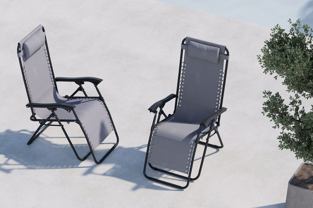 Venture Home Vulcano Solseng 2-pak - Grå / Sort