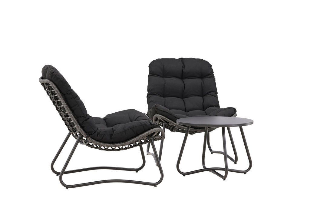Venture Home Cala Lounge Set - Grey / Black