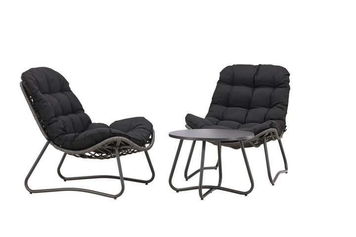 Venture Home Cala Lounge Set - Grey / Black