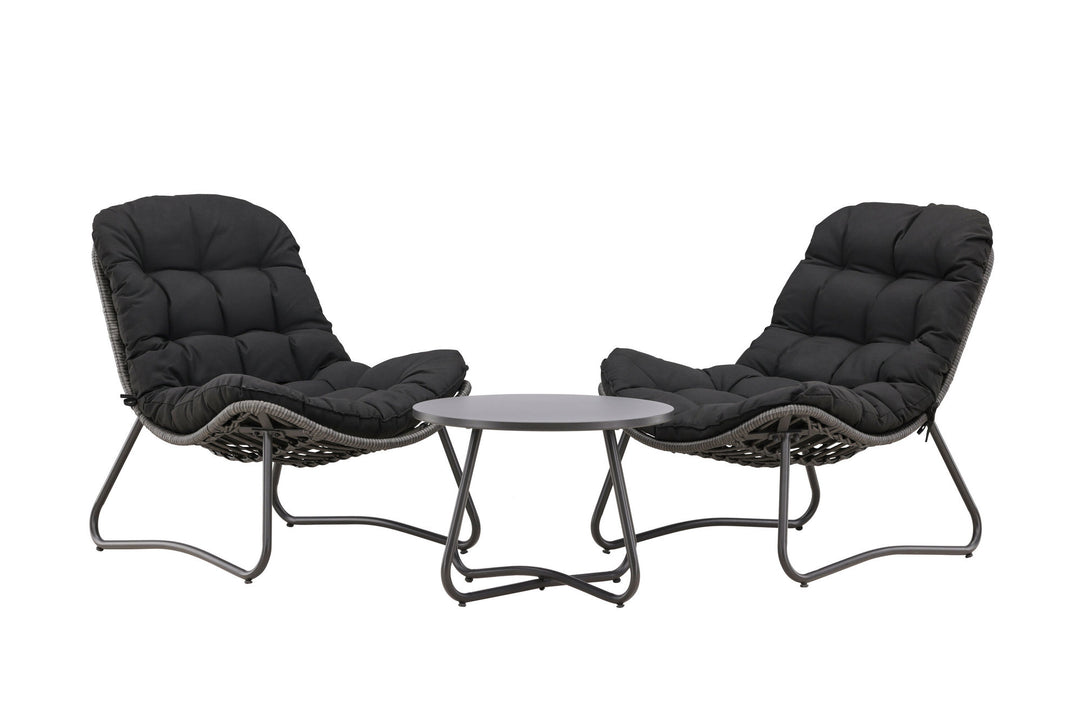 Venture Home Cala Lounge Set - Grey / Black
