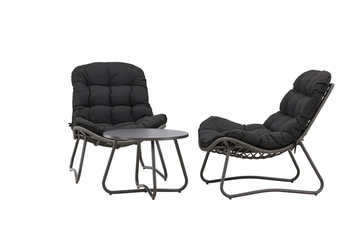 Venture Home Cala Lounge Set - Grey / Black