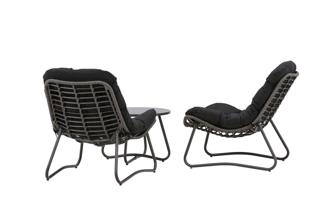 Venture Home Cala Lounge Set - Grey / Black