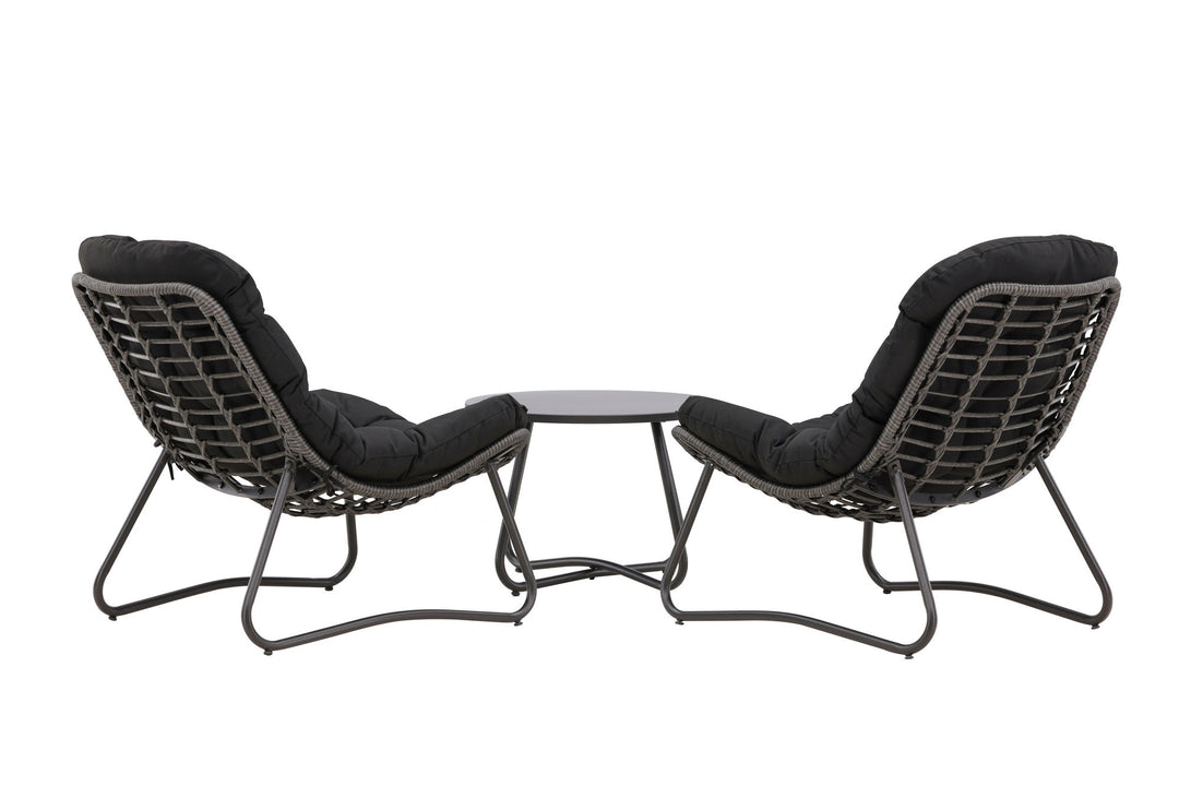 Venture Home Cala Lounge Set - Grey / Black