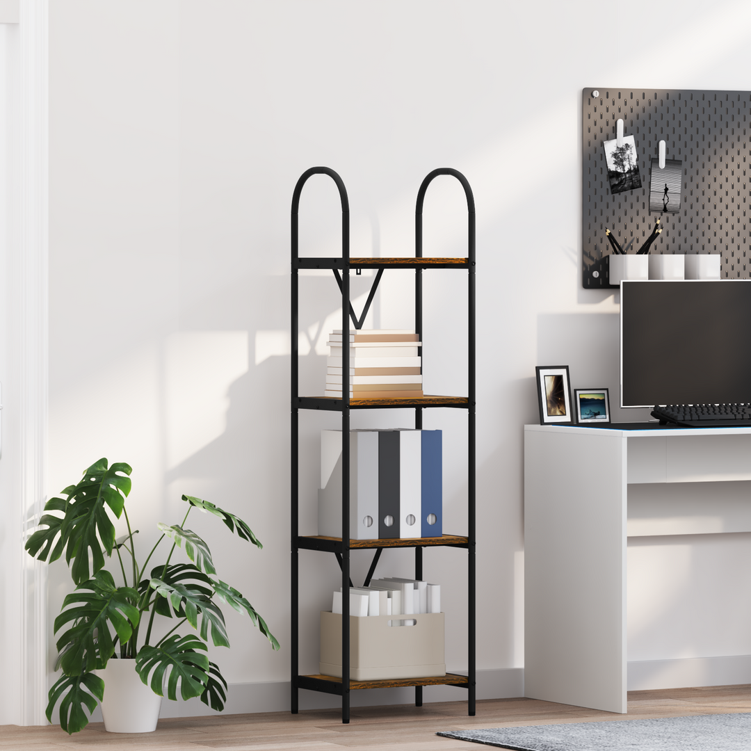 Bogreol Røget eg 40 x 30 x 146 cm Konstrueret træ