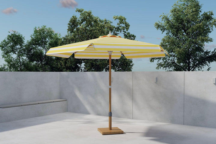 Venture Home Cerox Paraply 270 cm - Gul / Hvid