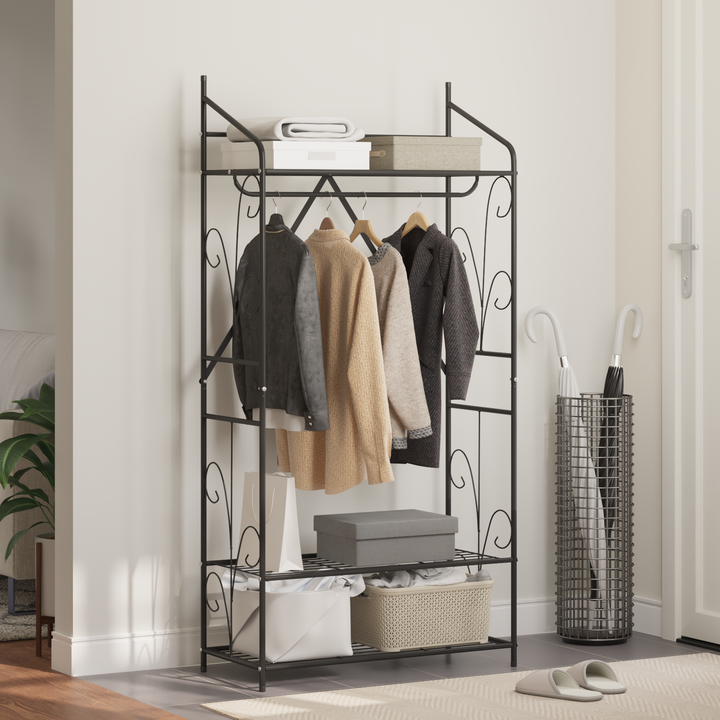 Åben Garderobe Ensfarvet 78 x 36 x 158 cm