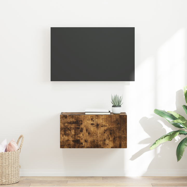 TV vægskab Røget eg 60 x 31 x 29,5 cm Konstrueret træ