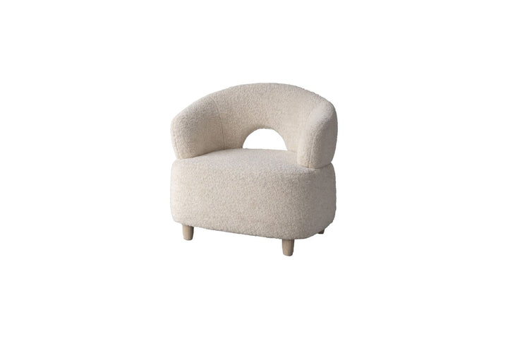 Venture Home Moglas Accent Chair - Nature / White Boucle