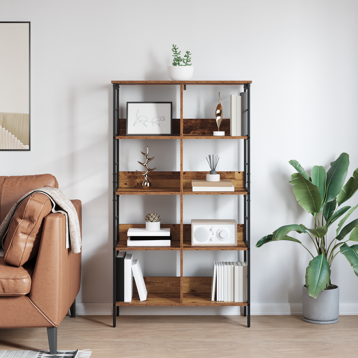 Bogreol Gammelt træ 82 x 32 x 144,5 cm Konstrueret træ