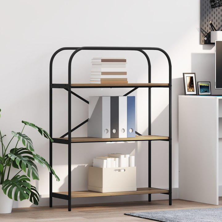 Bogreol Artisan Egetræ 80 x 30 x 109 cm Konstrueret træ