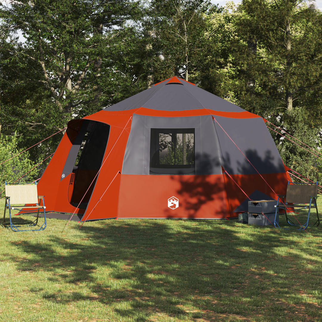 Cabin tent til 12 personer Grå og orange 500 x 500 x 294 cm