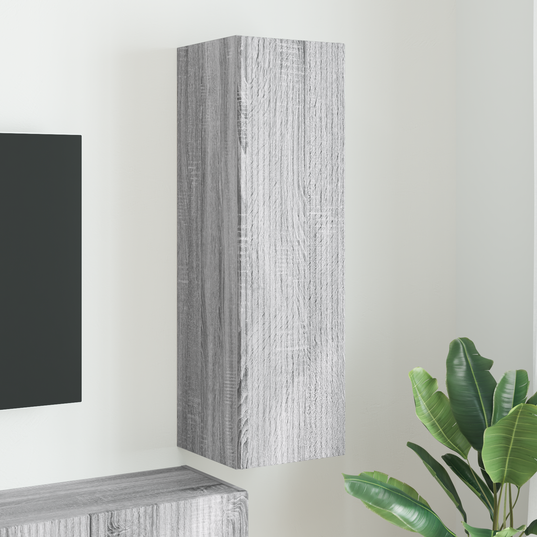 TV vægskab Grå Sonoma 30 x 31 x 100 cm Konstrueret træ