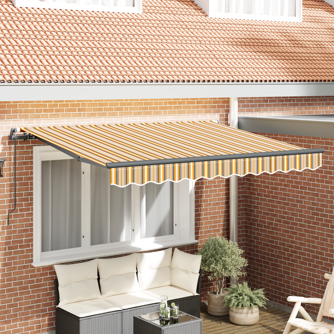 Utrækkelig Markise Gul 350 x 200 cm Stof