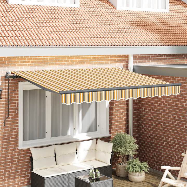 Utrækkelig Markise Gul 350 x 200 cm Stof