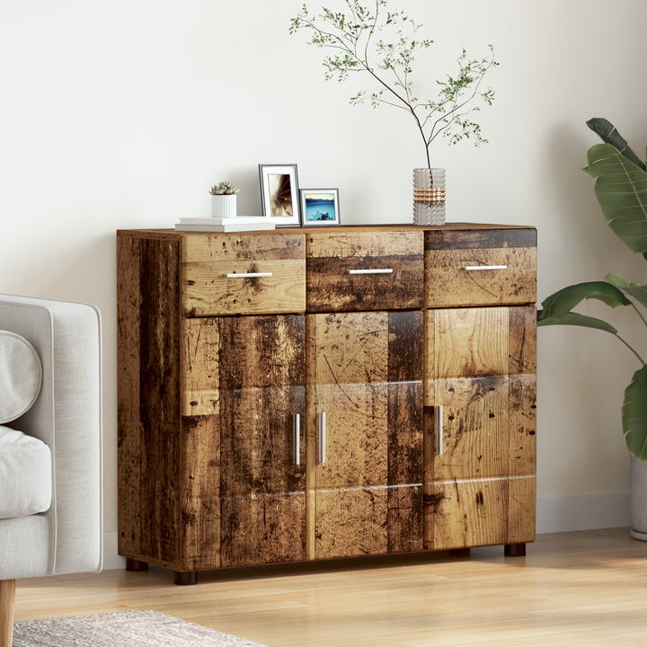 Sideboard med hylde FLORIN Gammelt træ 88,5 x 30,5 x 73 cm