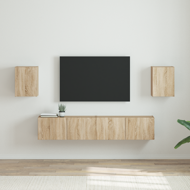 TV vægskab 2 pcs Sonoma 30 x 31 x 40 cm Konstrueret træ