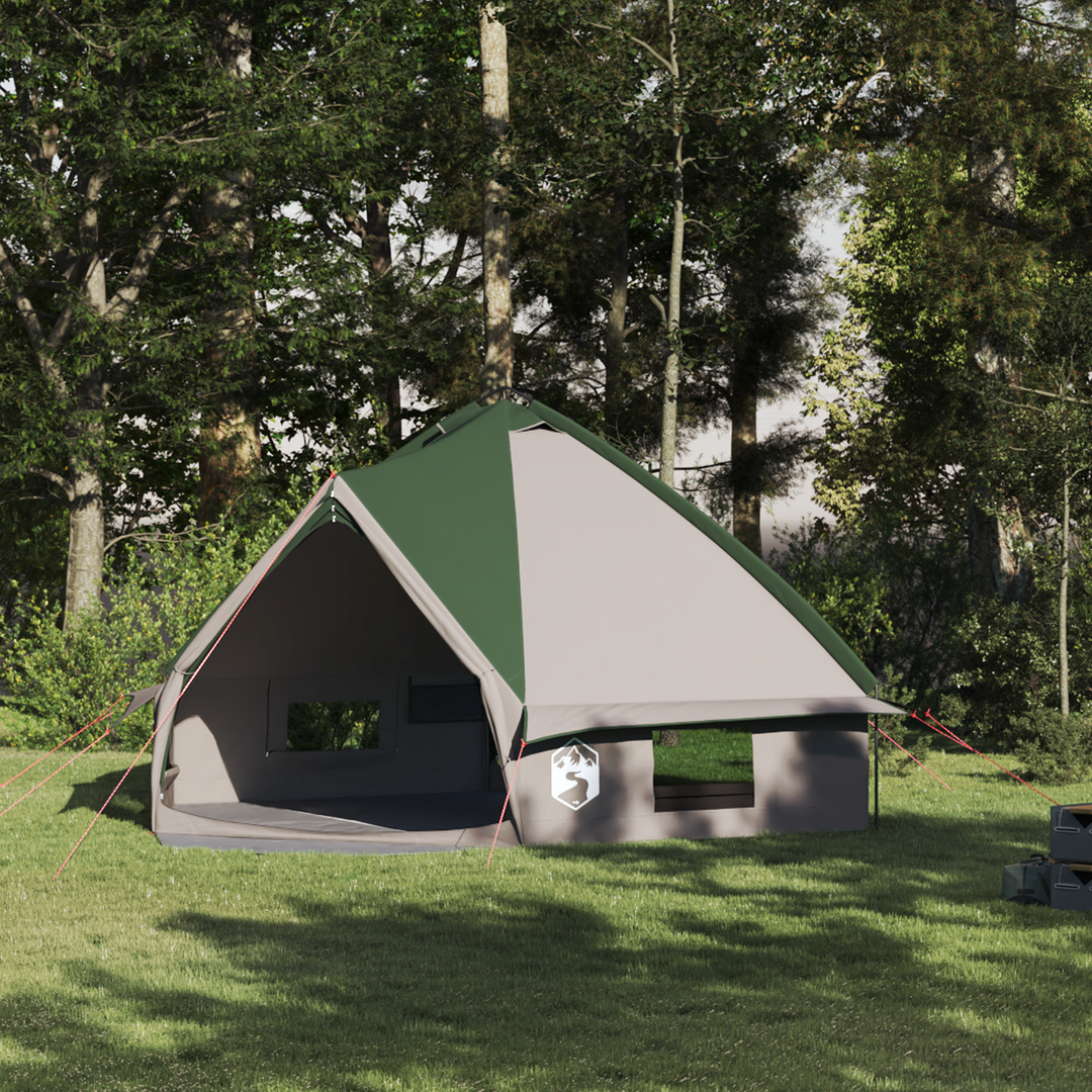 Teepee Telt 8-Personer med tag Grøn og Hvid 490 x 410 x 210 cm