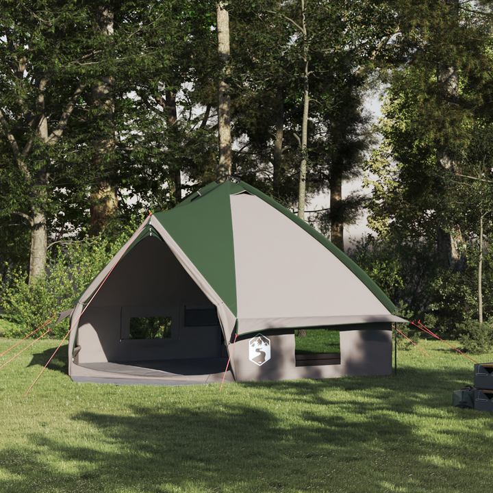 Teepee Telt 8-Personer med tag Grøn og Hvid 490 x 410 x 210 cm