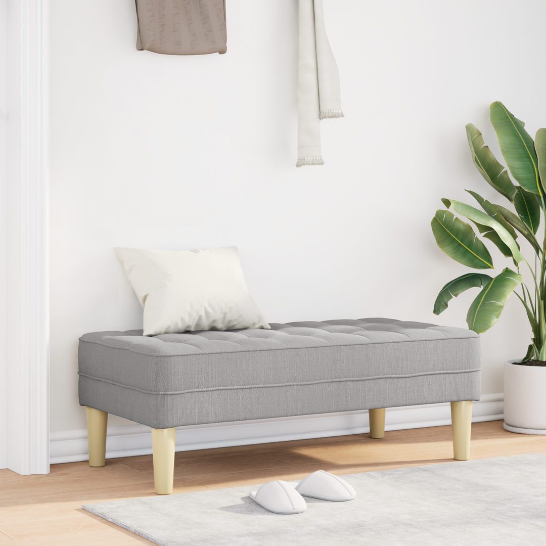 bænk med pude Skygrå 113 x 57 x 39 cm Stof