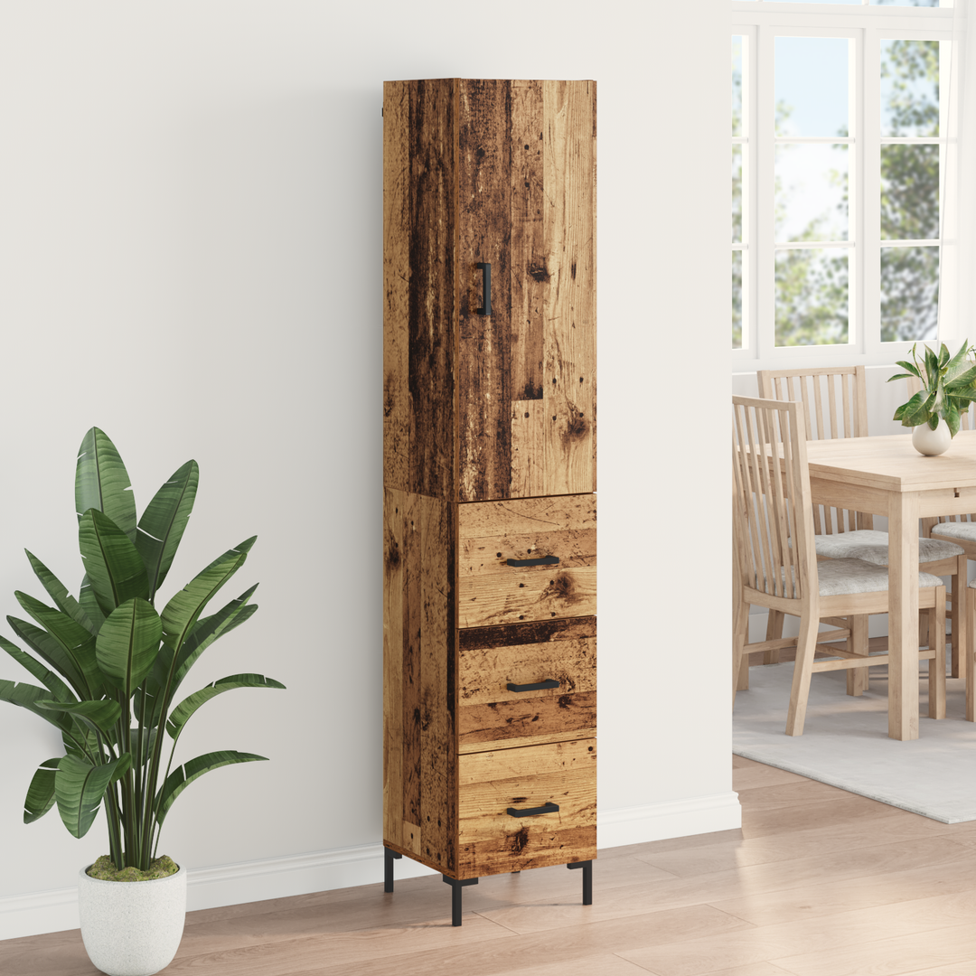 Highboard Gammelt træ 69,5 x 34 x 180 cm Konstrueret træ