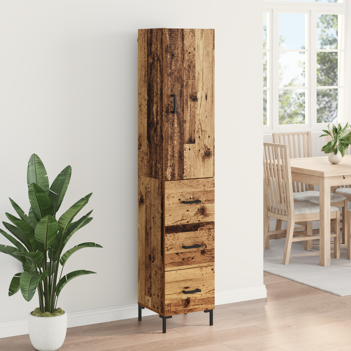 Highboard Gammelt træ 69,5 x 34 x 180 cm Konstrueret træ