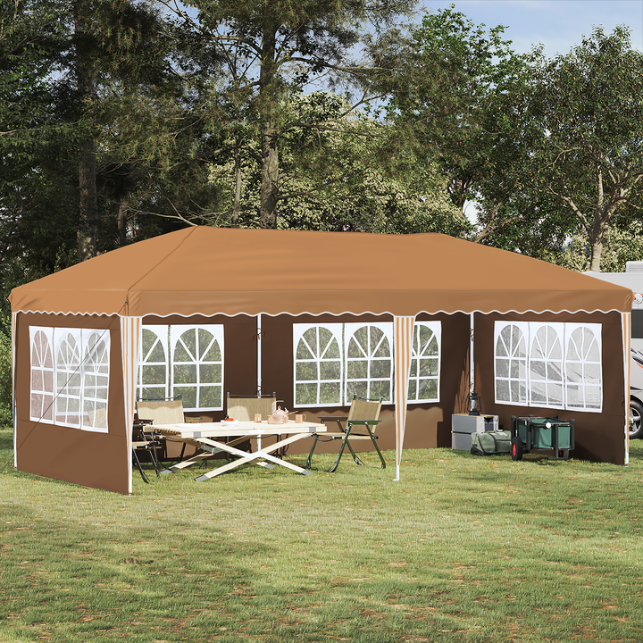 Pop-up Festtelt 575 x 289 x 245 cm Beige