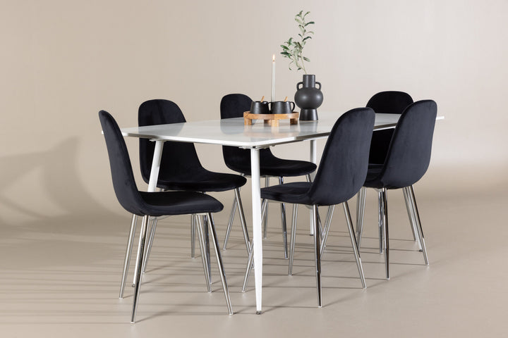 Venture Home Silar Dining Table with Polar Dining Chair