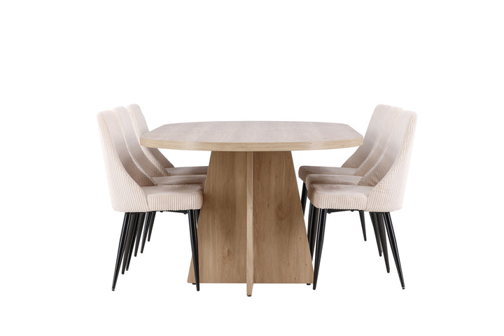 Venture Home Bootcut Dining Table with Leone Dining Chair
