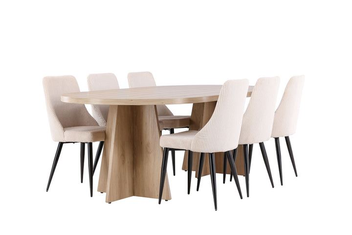 Venture Home Bootcut Dining Table with Leone Dining Chair