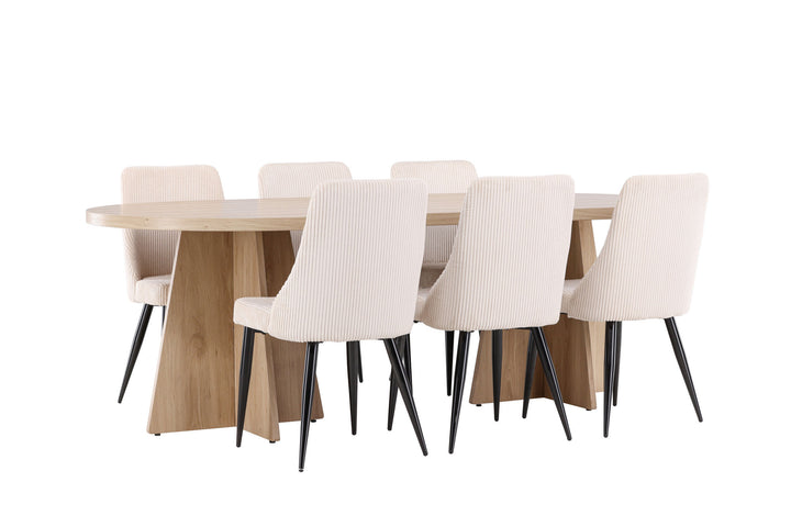 Venture Home Bootcut Dining Table with Leone Dining Chair