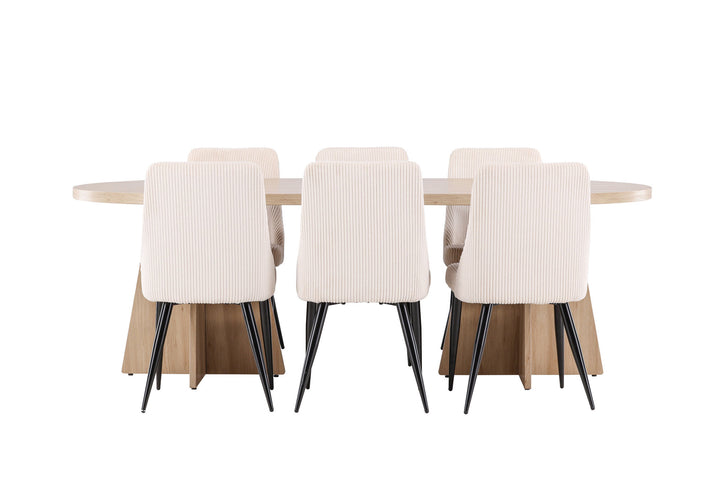 Venture Home Bootcut Dining Table with Leone Dining Chair