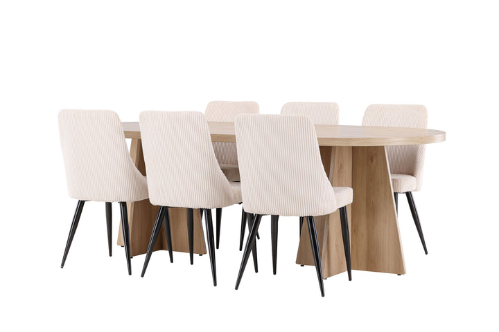 Venture Home Bootcut Dining Table with Leone Dining Chair