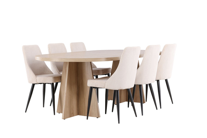 Venture Home Bootcut Dining Table with Leone Dining Chair