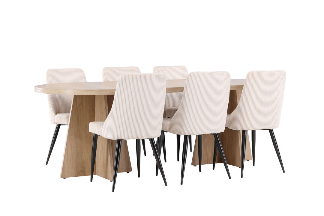 Venture Home Bootcut Dining Table with Leone Dining Chair