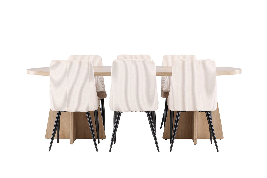 Venture Home Bootcut Dining Table with Leone Dining Chair
