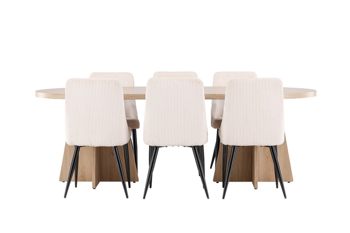 Venture Home Bootcut Dining Table with Leone Dining Chair