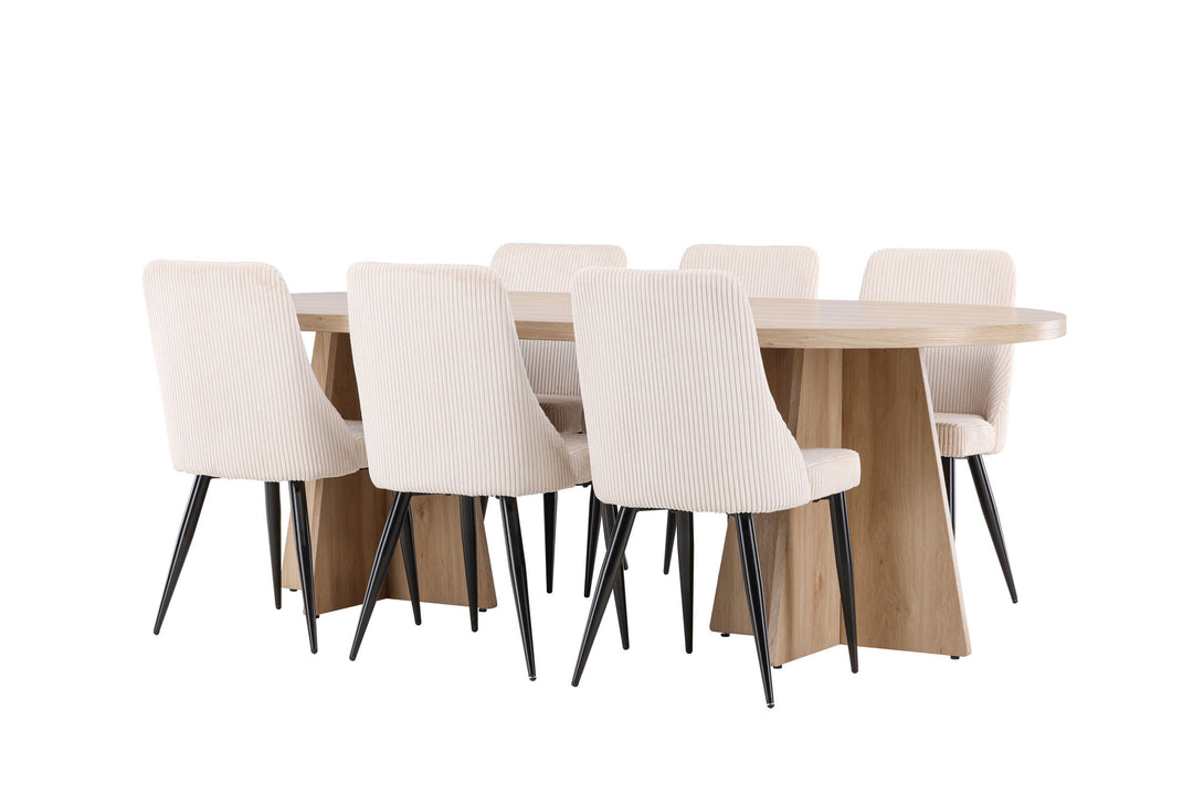 Venture Home Bootcut Dining Table with Leone Dining Chair