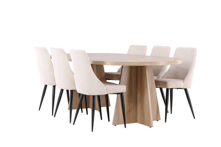 Venture Home Bootcut Dining Table with Leone Dining Chair