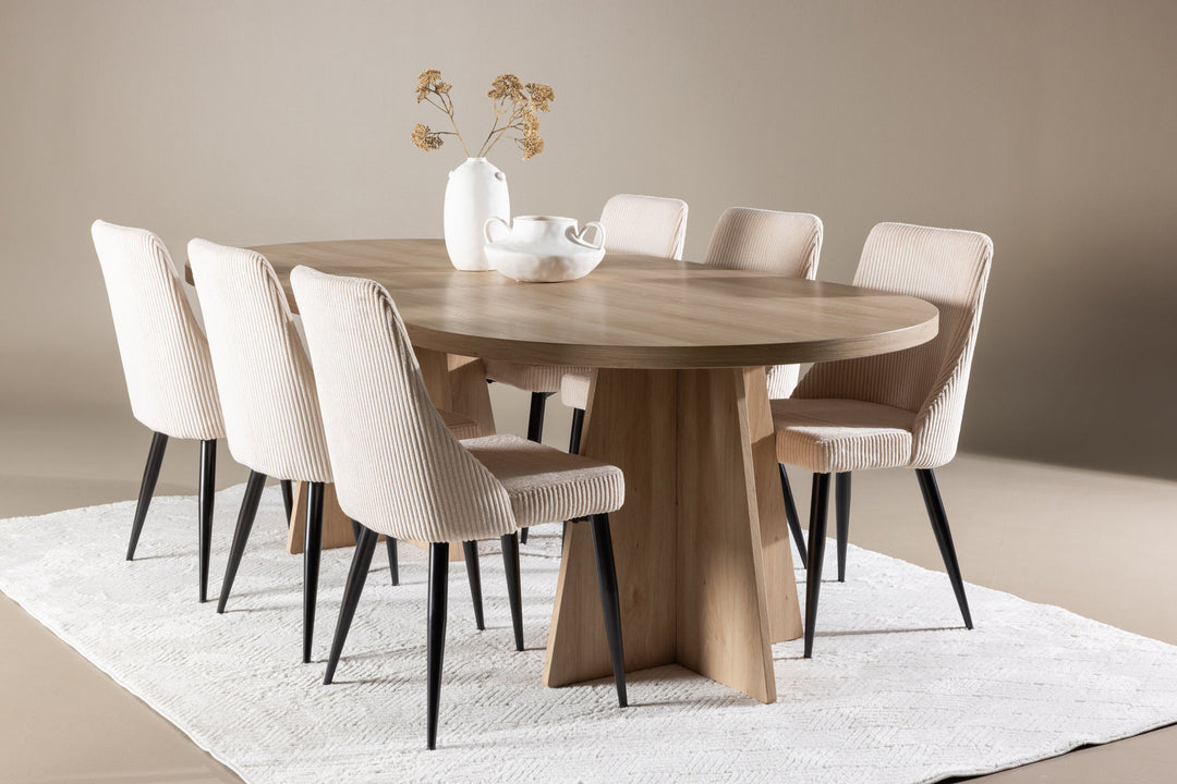 Venture Home Bootcut Dining Table with Leone Dining Chair