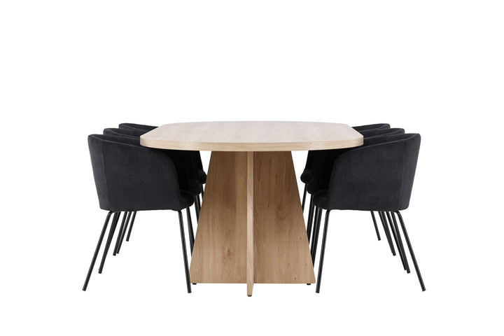 Venture Home Bootcut Dining Table with Berit Dining Chair