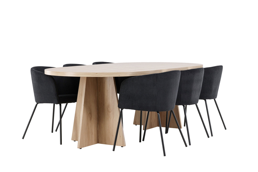 Venture Home Bootcut Dining Table with Berit Dining Chair