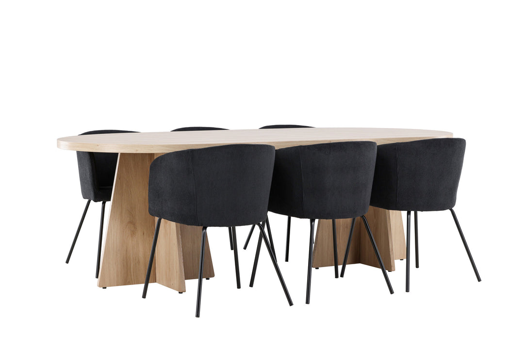 Venture Home Bootcut Dining Table with Berit Dining Chair